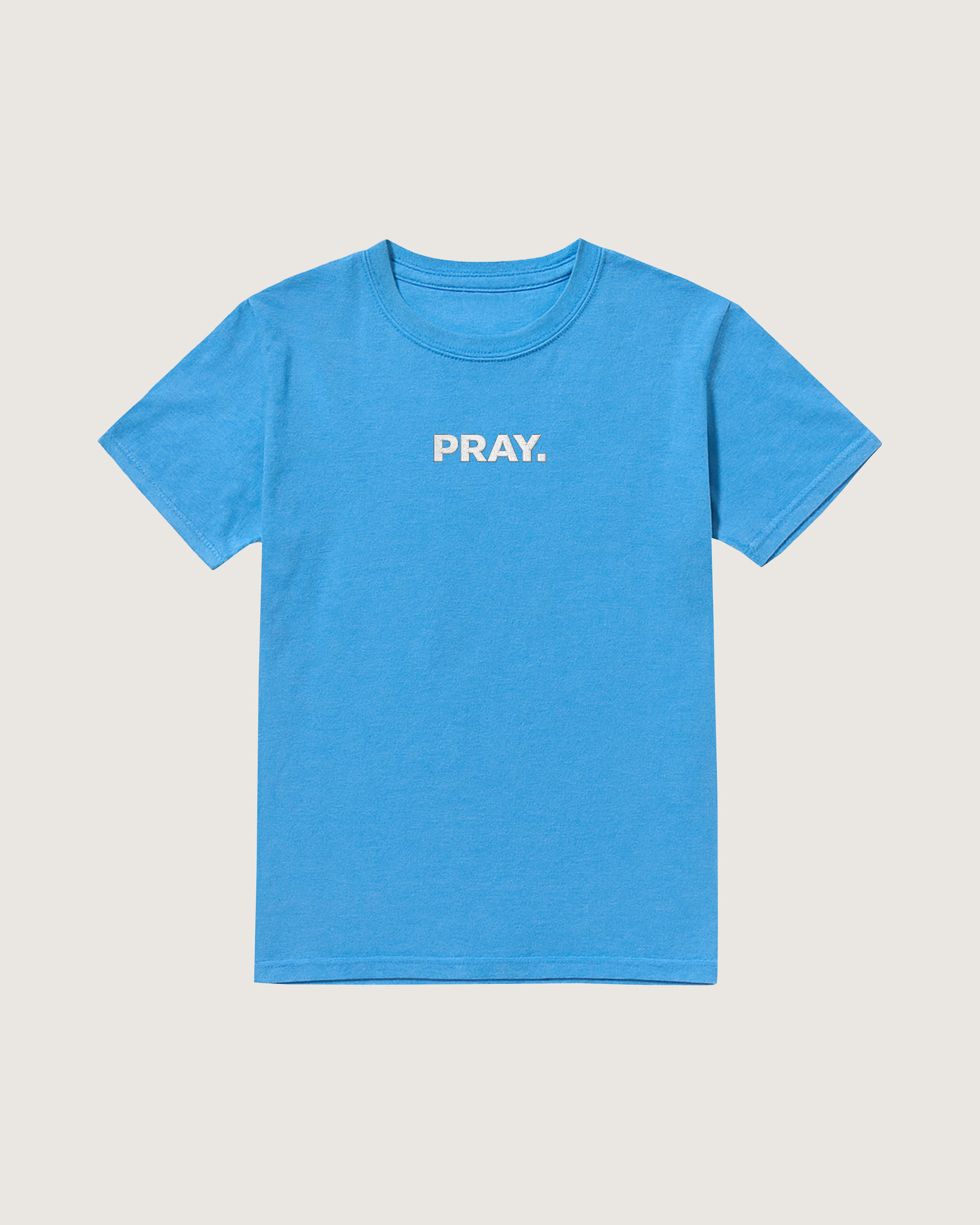 Kid's Embroidered PRAY. T-Shirt
