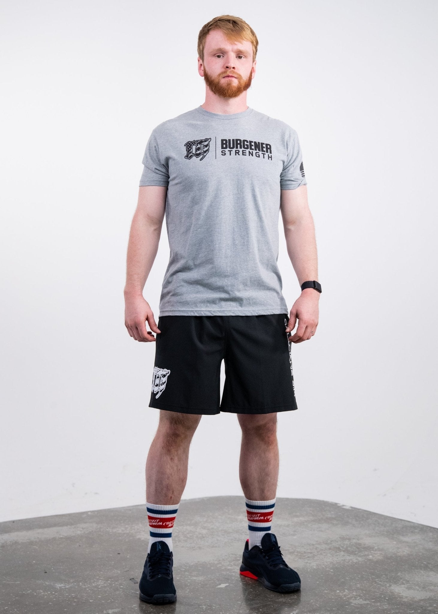 Mayhem Burgener Strength T-Shirt: Grey - MAYHEM NATION