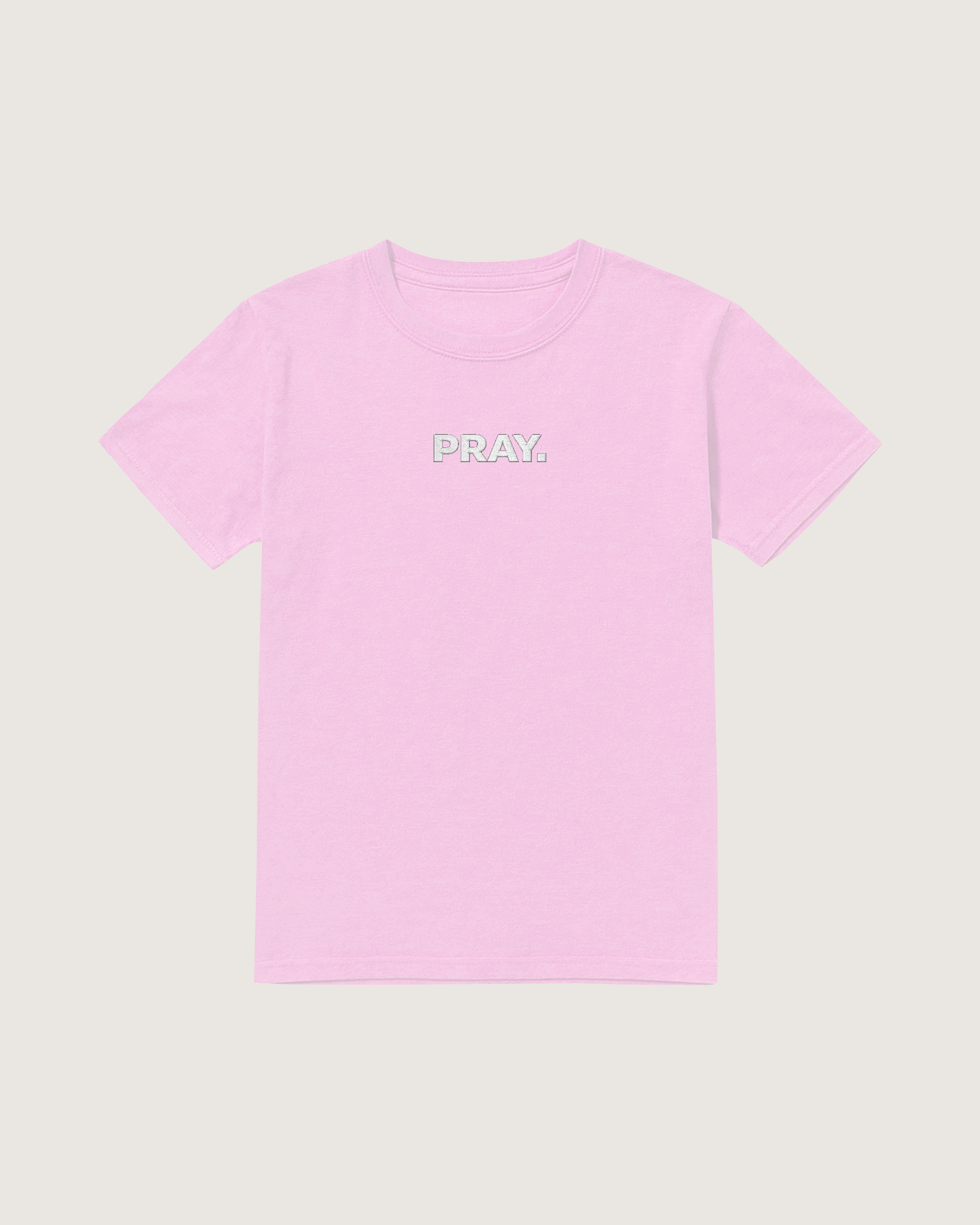 Kid's Embroidered PRAY. T-Shirt